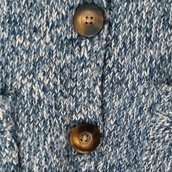 Y2K Jones New York Blue Knitted Collared Jacket With Pockets, Size Medium - Picture 14 of 16